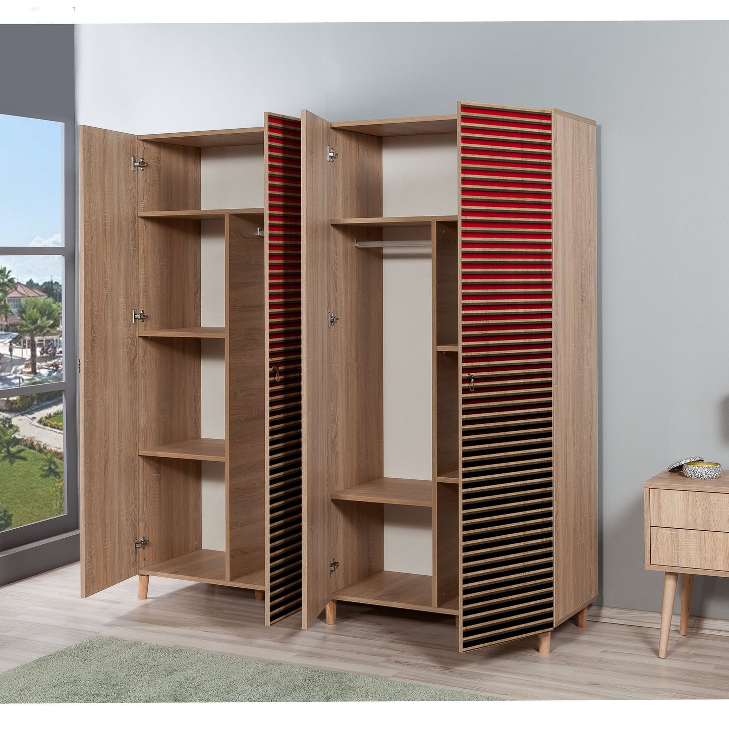 Ντουλάπα 180x192x52 εκ Sonoma Oak 869VEL4241