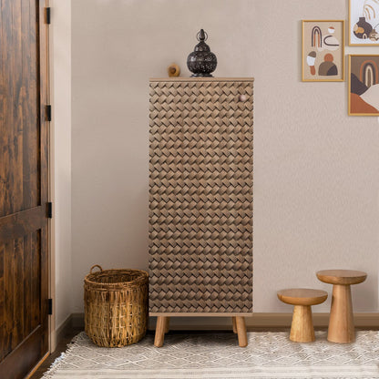 Παπουτσοθήκη Έπιπλο Εισόδου Ντουλάπι Αποθήκευσης 135εκ ύψος 869VEL8624