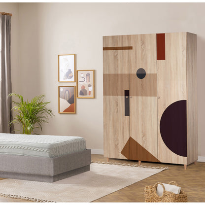Ντουλάπα 135x192x52 εκ Sonomo 869VEL8659
