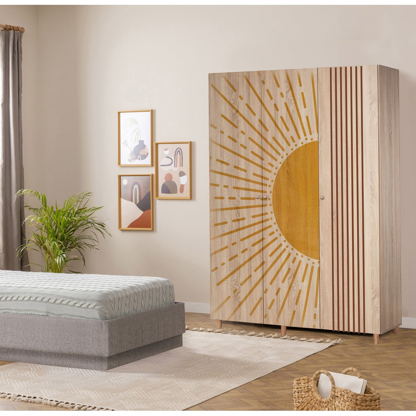 Ντουλάπα 135x192x52 εκ Sonomo 869VEL8661