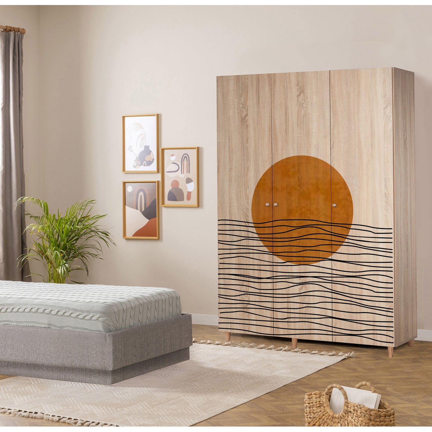 Ντουλάπα 135x192x52 εκ Sonomo 869VEL8664