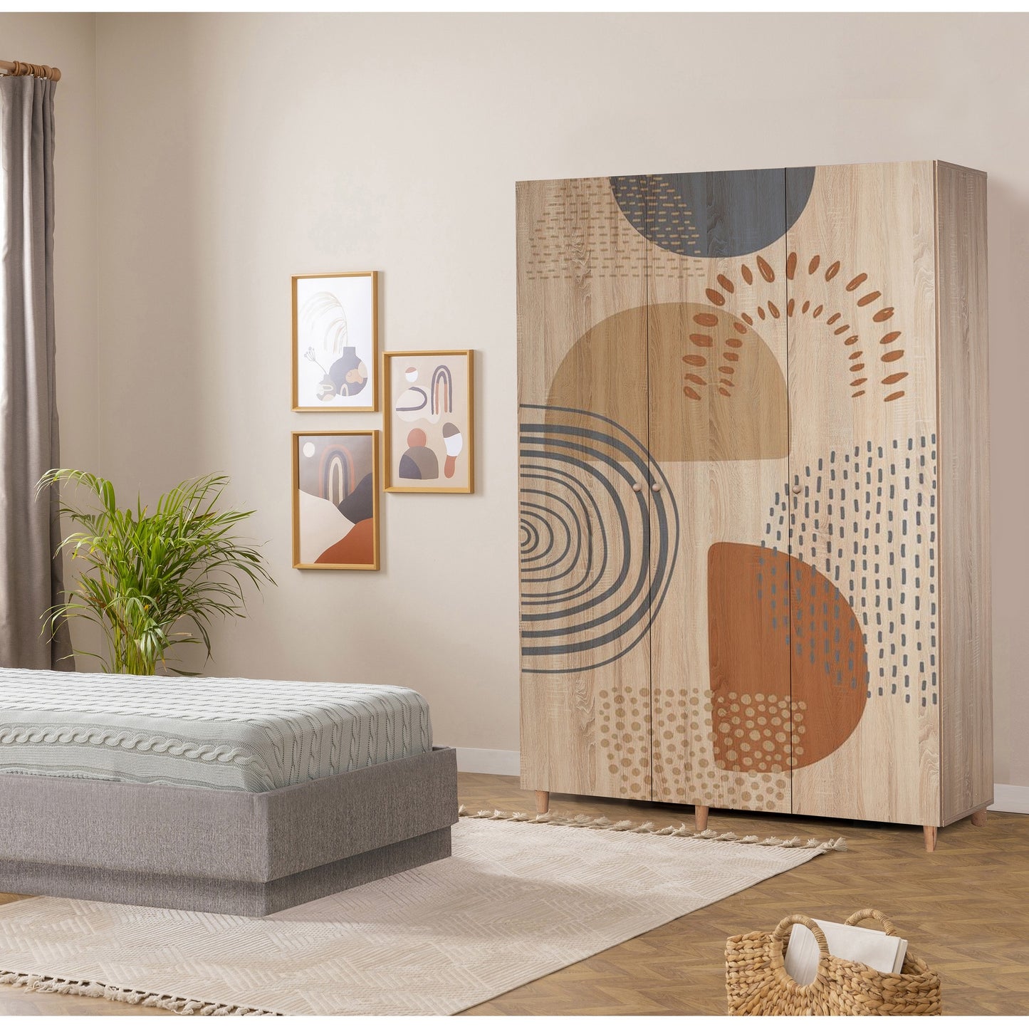 Ντουλάπα 135x192x52 εκ Sonomo 869VEL8665