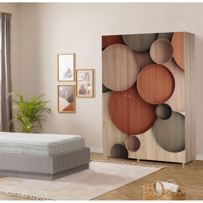 Ντουλάπα 135x192x52 εκ Sonomo 869VEL8666