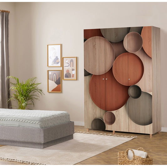Ντουλάπα 135x192x52 εκ Sonomo 869VEL8666