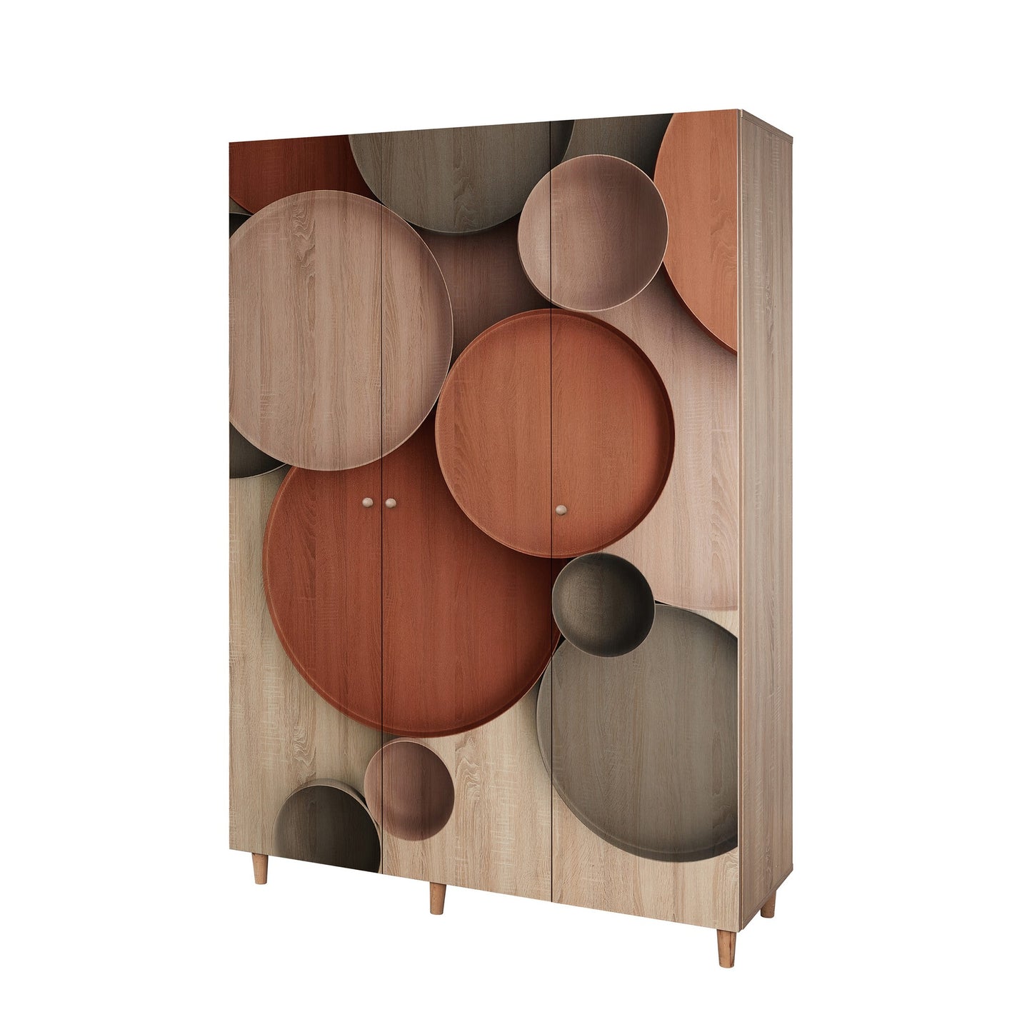 Ντουλάπα 135x192x52 εκ Sonomo 869VEL8666