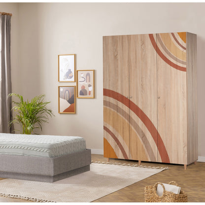 Ντουλάπα 135x192x52 εκ Sonomo 869VEL8668