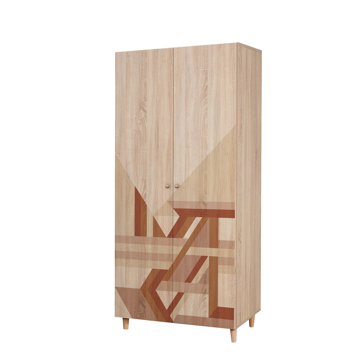Ντουλάπα 90x192x52 εκ Sonomo 869VEL8672