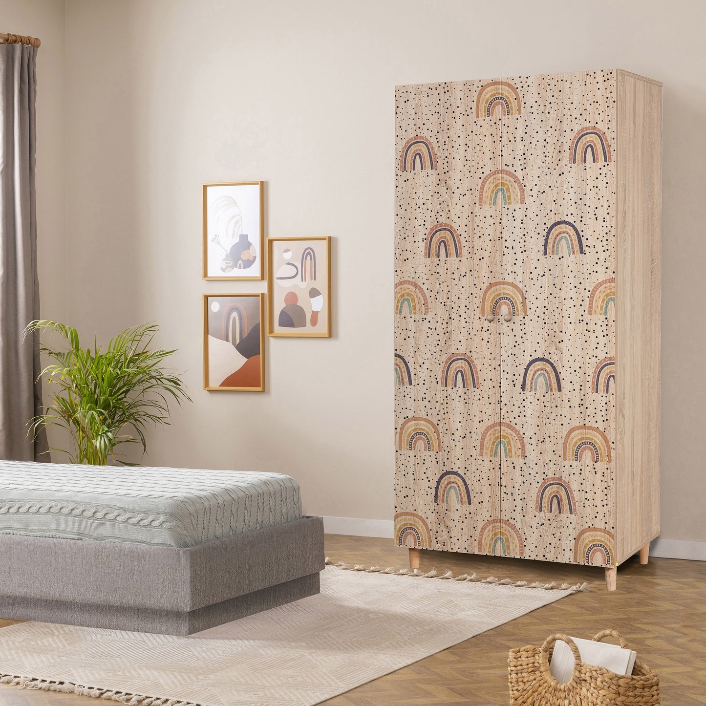 Ντουλάπα 90x192x52 εκ Sonomo 869VEL8674
