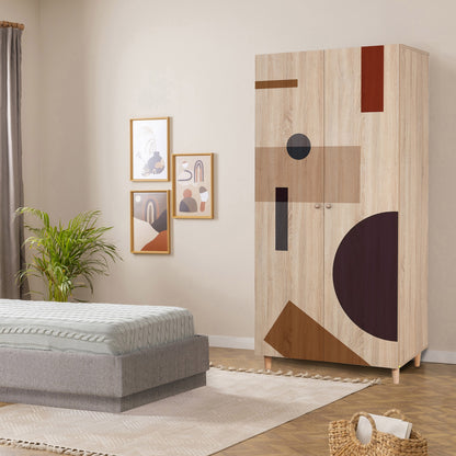 Ντουλάπα 90x192x52 εκ Sonomo 869VEL8676