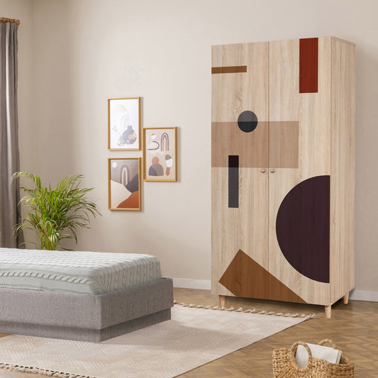 Ντουλάπα 90x192x52 εκ Sonomo 869VEL8676