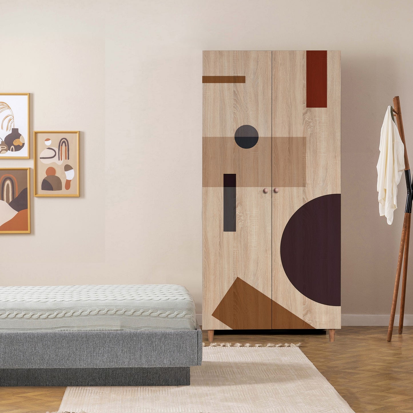 Ντουλάπα 90x192x52 εκ Sonomo 869VEL8676