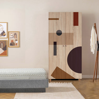 Ντουλάπα 90x192x52 εκ Sonomo 869VEL8676