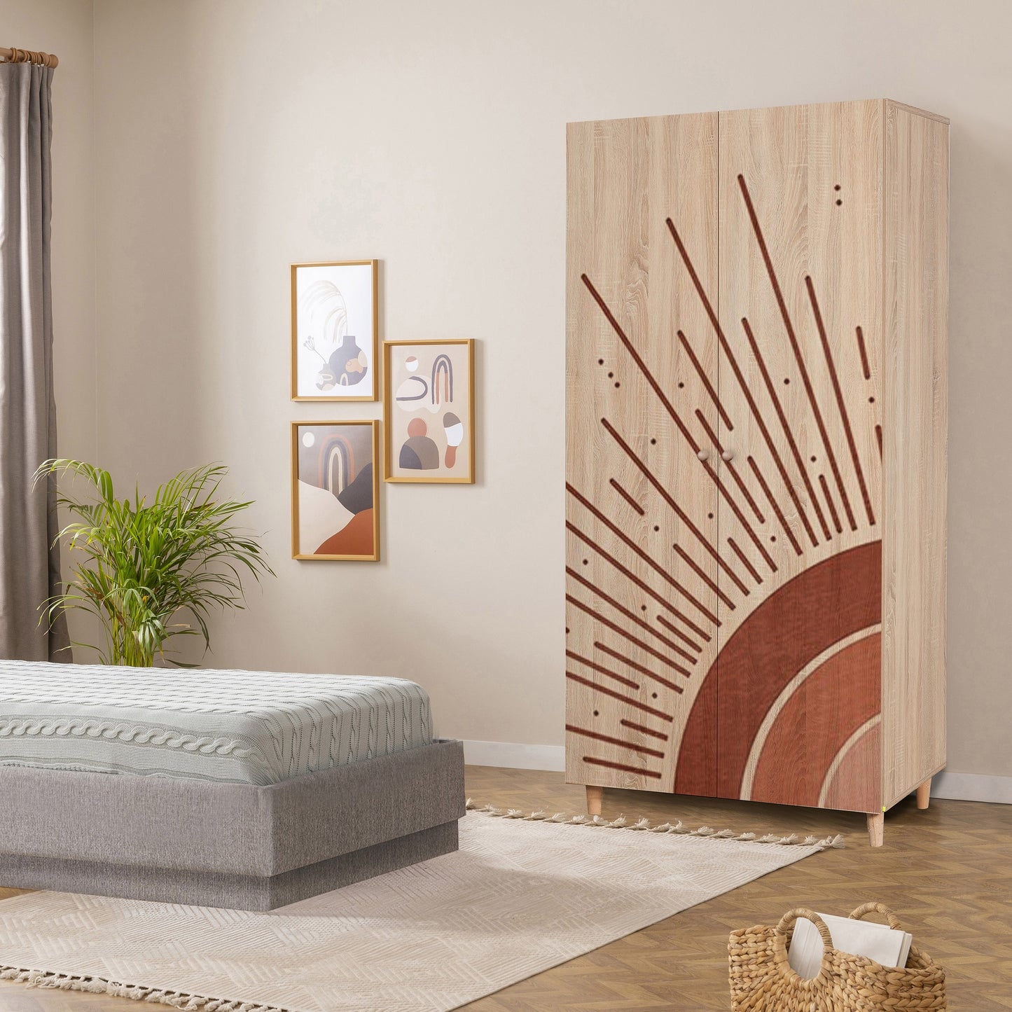 Ντουλάπα 90x192x52 εκ Sonomo 869VEL8677