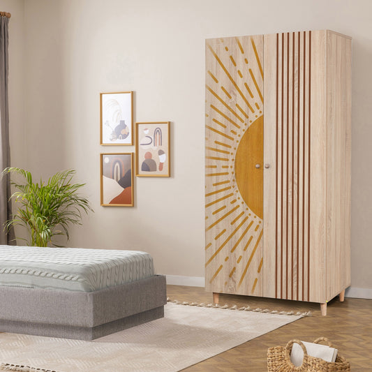 Ντουλάπα 90x192x52 εκ Sonomo 869VEL8678