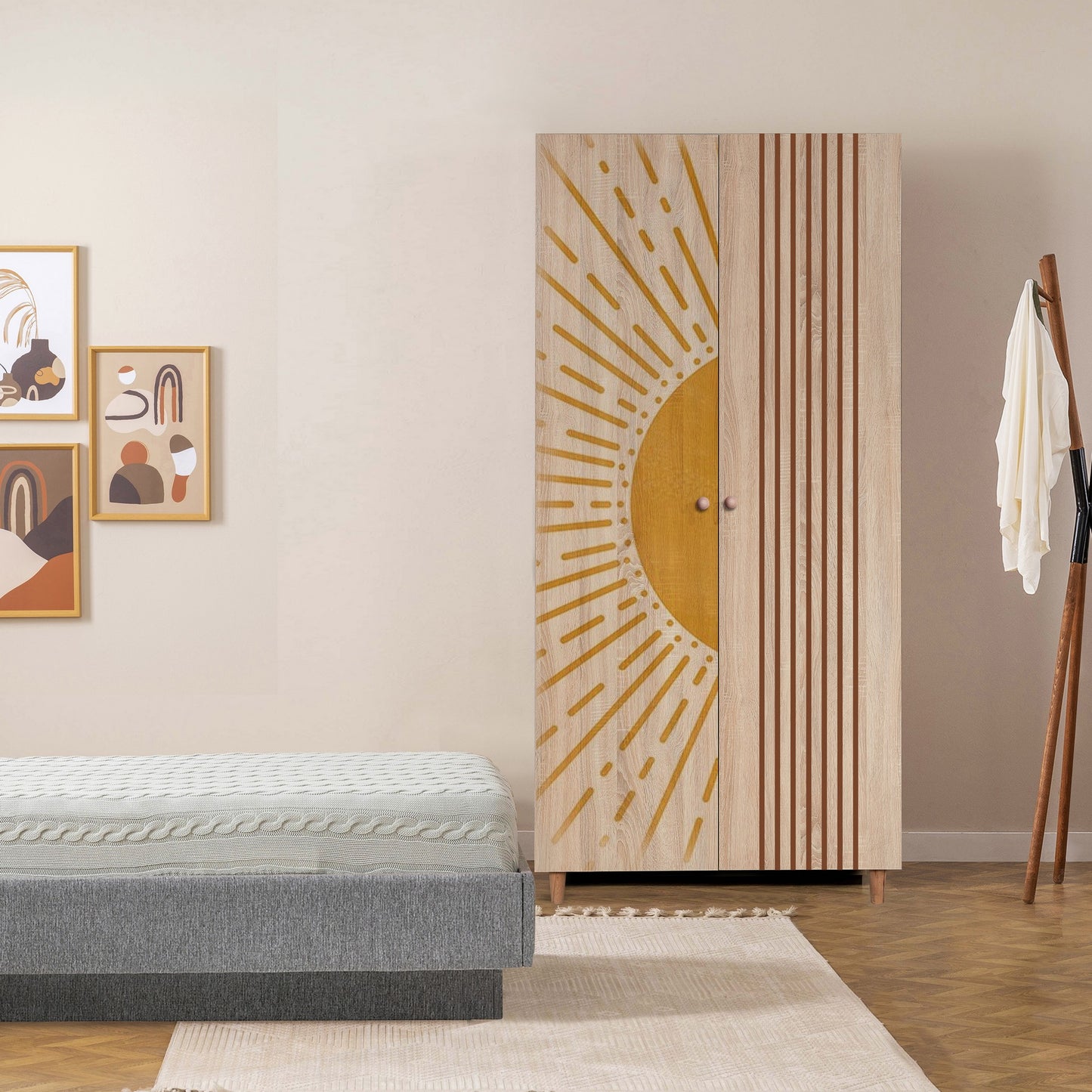 Ντουλάπα 90x192x52 εκ Sonomo 869VEL8678