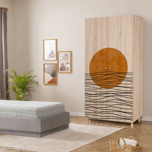 Ντουλάπα 90x192x52 εκ Sonomo 869VEL8681