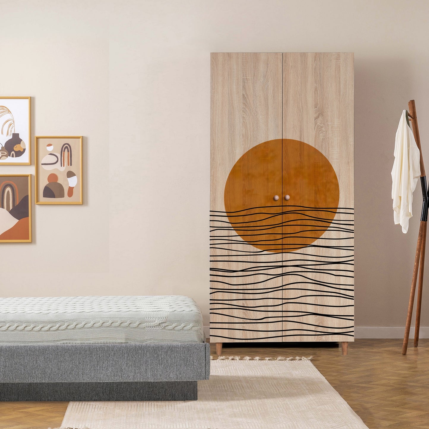 Ντουλάπα 90x192x52 εκ Sonomo 869VEL8681