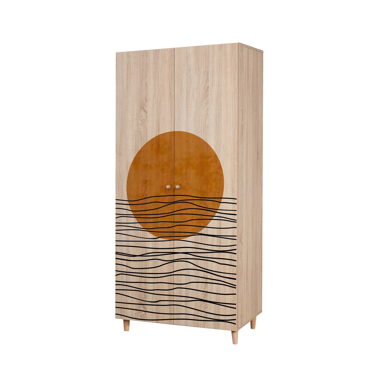 Ντουλάπα 90x192x52 εκ Sonomo 869VEL8681
