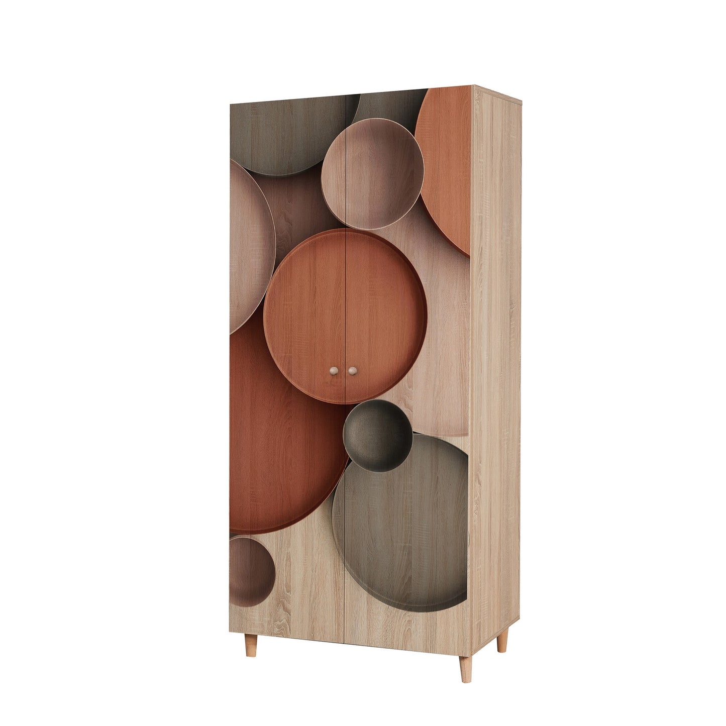 Ντουλάπα 90x192x52 εκ Sonomo 869VEL8683