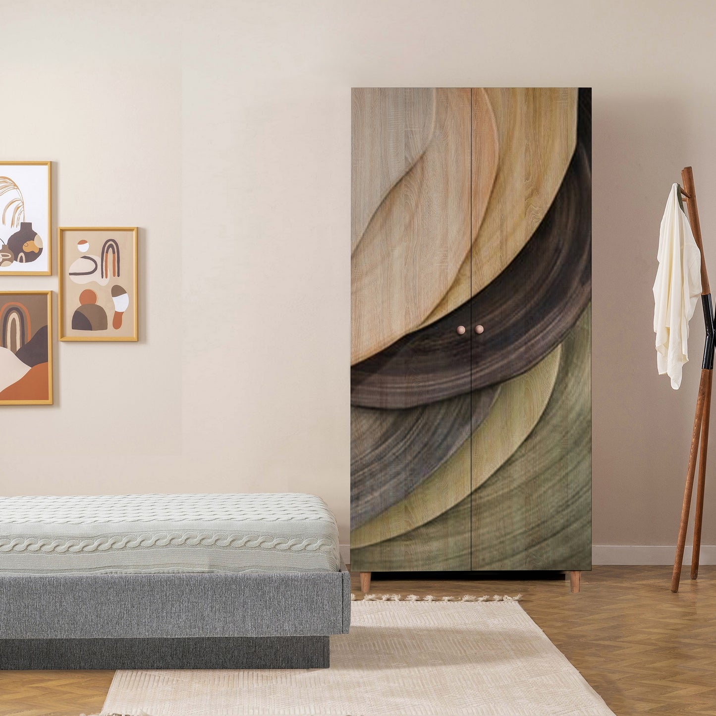 Ντουλάπα 90x192x52 εκ Sonomo 869VEL8684