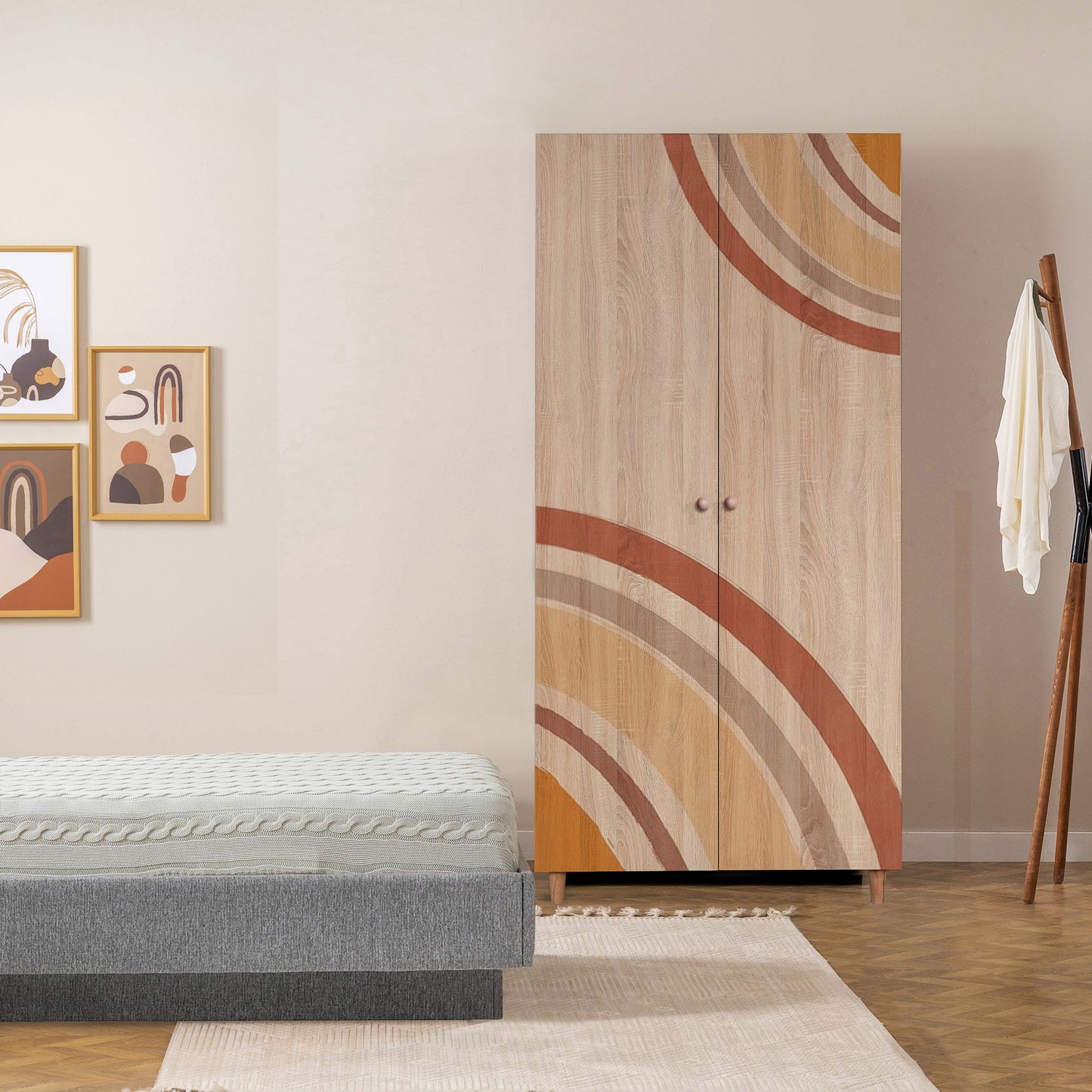 Ντουλάπα 90x192x52 εκ Sonomo 869VEL8685