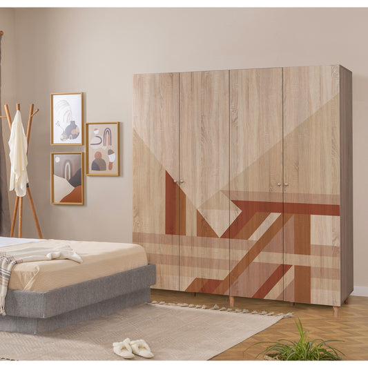 Ντουλάπα 180x192x52 εκ Sonomo 869VEL8689