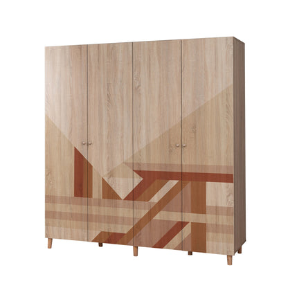 Ντουλάπα 180x192x52 εκ Sonomo 869VEL8689