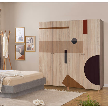 Ντουλάπα 180x192x52 εκ Sonomo 869VEL8693