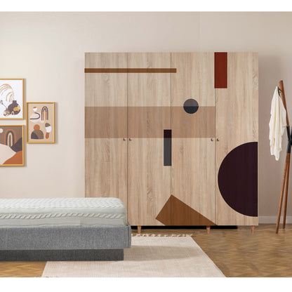 Ντουλάπα 180x192x52 εκ Sonomo 869VEL8693