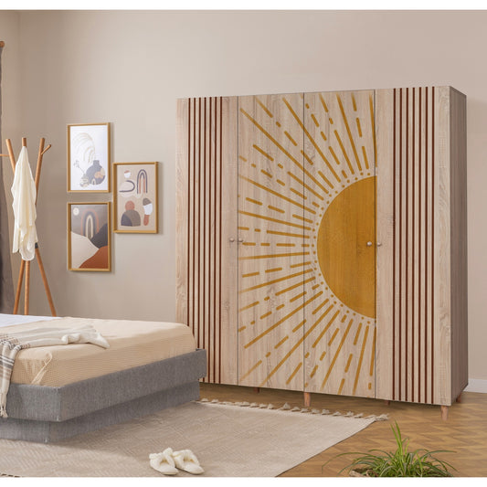 Ντουλάπα 180x192x52 εκ Sonomo 869VEL8695