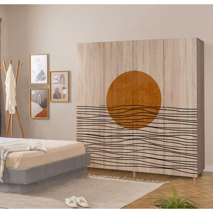 Ντουλάπα 180x192x52 εκ Sonomo 869VEL8698