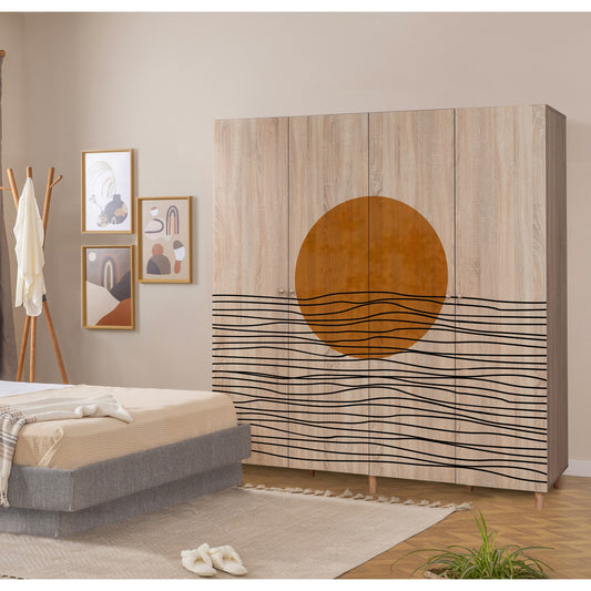 Ντουλάπα 180x192x52 εκ Sonomo 869VEL8698