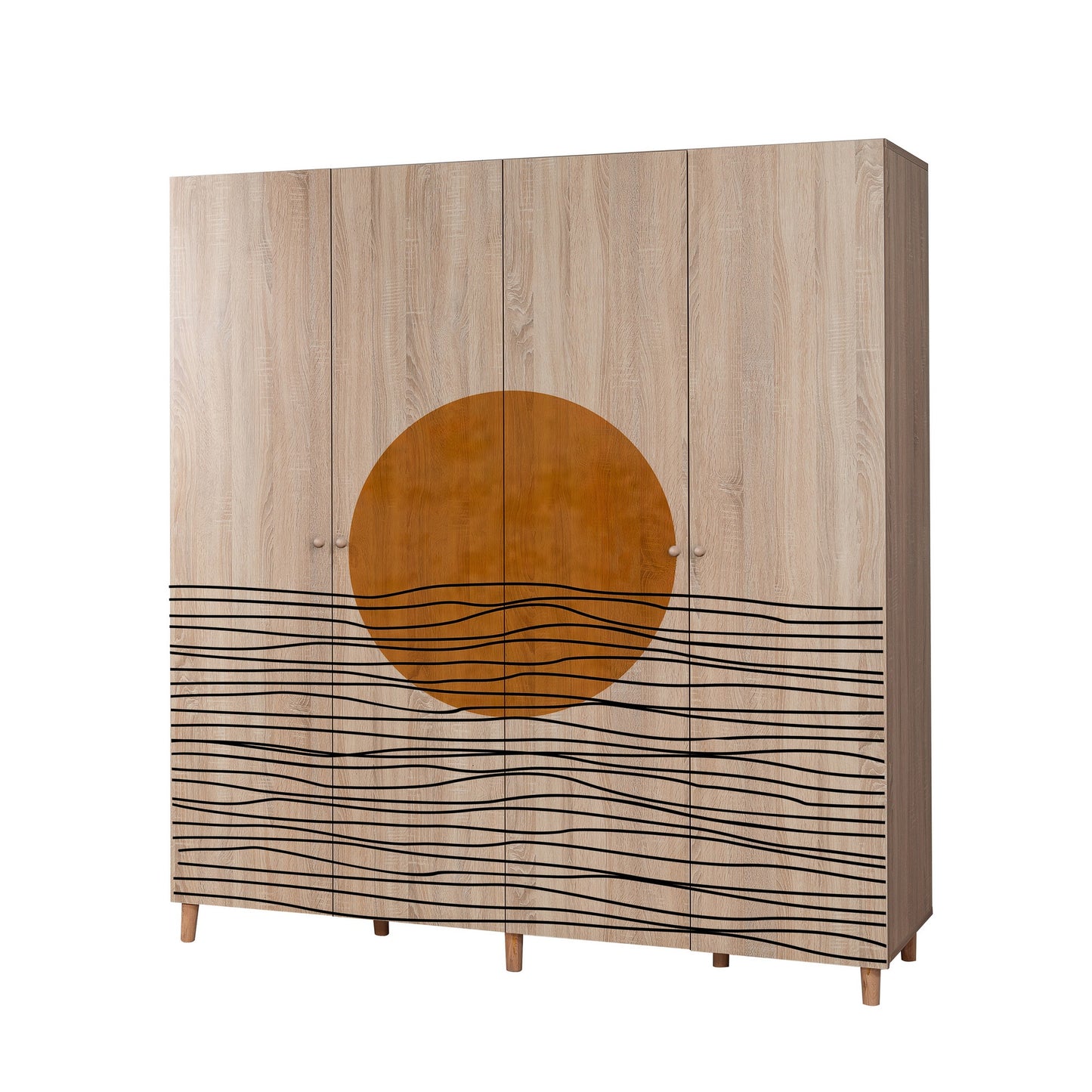 Ντουλάπα 180x192x52 εκ Sonomo 869VEL8698