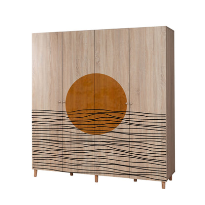 Ντουλάπα 180x192x52 εκ Sonomo 869VEL8698