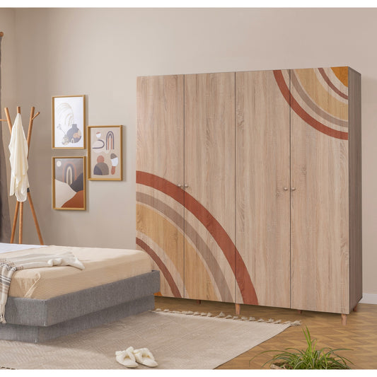 Ντουλάπα 180x192x52 εκ Sonomo 869VEL8702