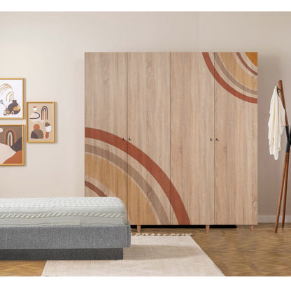 Ντουλάπα 180x192x52 εκ Sonomo 869VEL8702