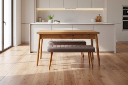 Τραπεζαρία Σετ Τραπεζιού Κουζίνας με 2 παγκάκια Για Σαλόνι Τραπεζαρία 869VEL8846