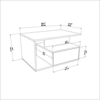 Τραπεζάκι Σαλονιού Καρυδί 90 x 60 x 48,6 εκ GR875ZNA2815