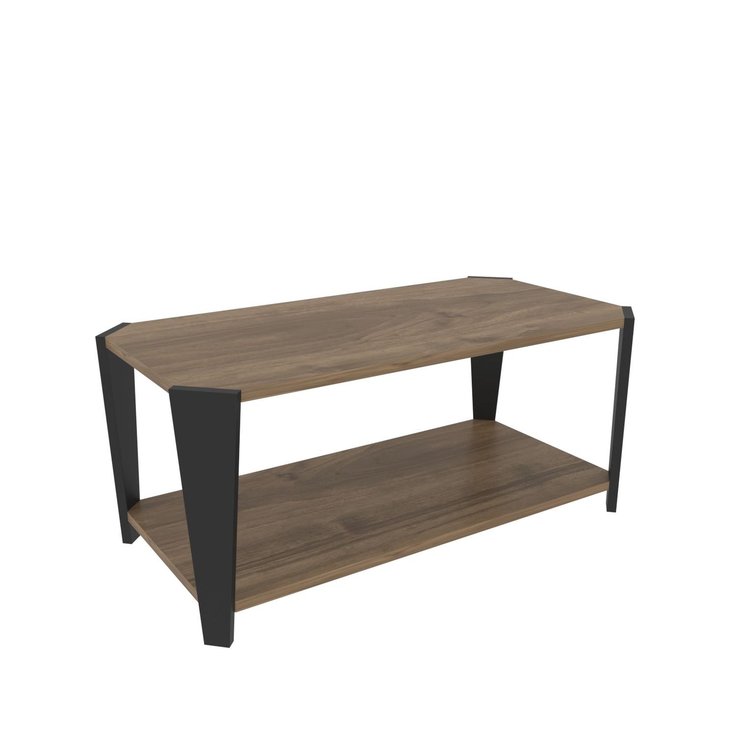 Τραπεζάκι Σαλονιού Καρυδί - Μαύρο 91 x 47,5 x 40 εκ GR875ZNA2817