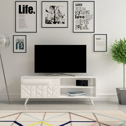 Έπιπλο Τηλεόρασης TV Βάση Σύνθεση Λευκό | 875ZNA3031
