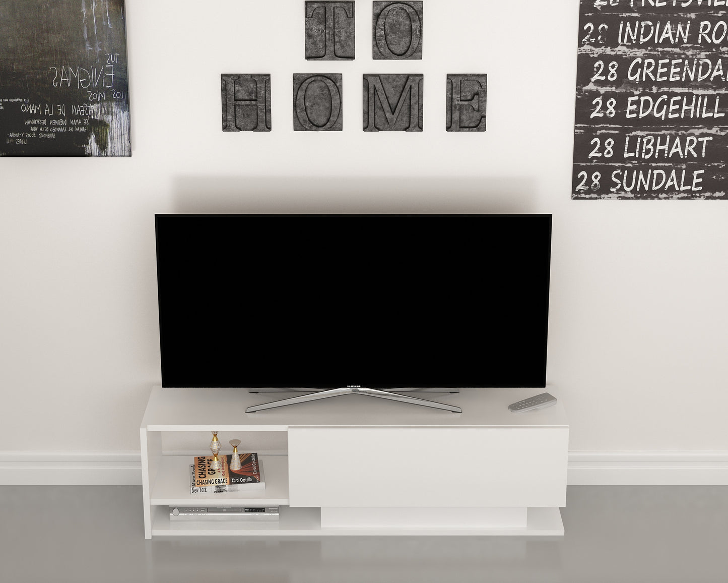 Έπιπλο Τηλεόρασης TV Βάση Σύνθεση Λευκό | 875ZNA3043