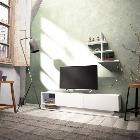 Έπιπλο Τηλεόρασης TV Βάση Σύνθεση Λευκό | 875ZNA3044