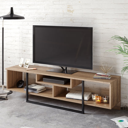 Έπιπλο Τηλεόρασης TV Βάση Σύνθεση Καρυδί Μαύρο | 875ZNA3051