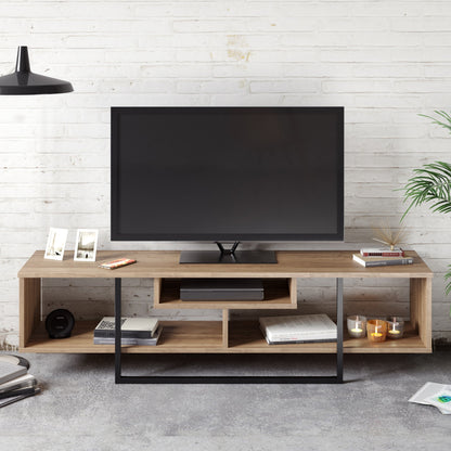 Έπιπλο Τηλεόρασης TV Βάση Σύνθεση Καρυδί Μαύρο | 875ZNA3051