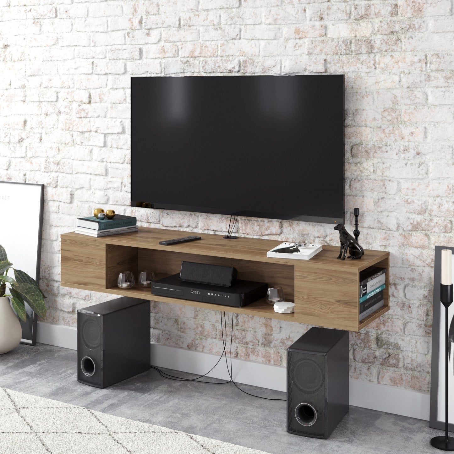 Έπιπλο Τηλεόρασης TV Βάση Σύνθεση Καρυδί | 875ZNA3066