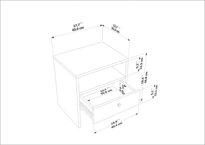 Κομοδίνο Βοηθητικό Τραπεζάκι 38,6x55,6x16,8 εκ. | 875ZNA3415