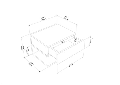 Κομοδίνο Βοηθητικό Τραπεζάκι 38,8x55,8x15,2 εκ. | 875ZNA3421
