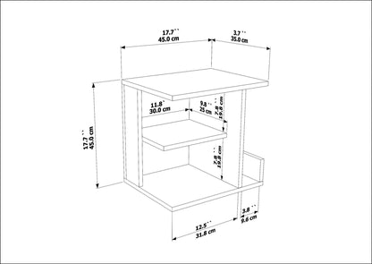 Κομοδίνο Βοηθητικό Τραπεζάκι 45x55,8x12,6 εκ. | 875ZNA3424