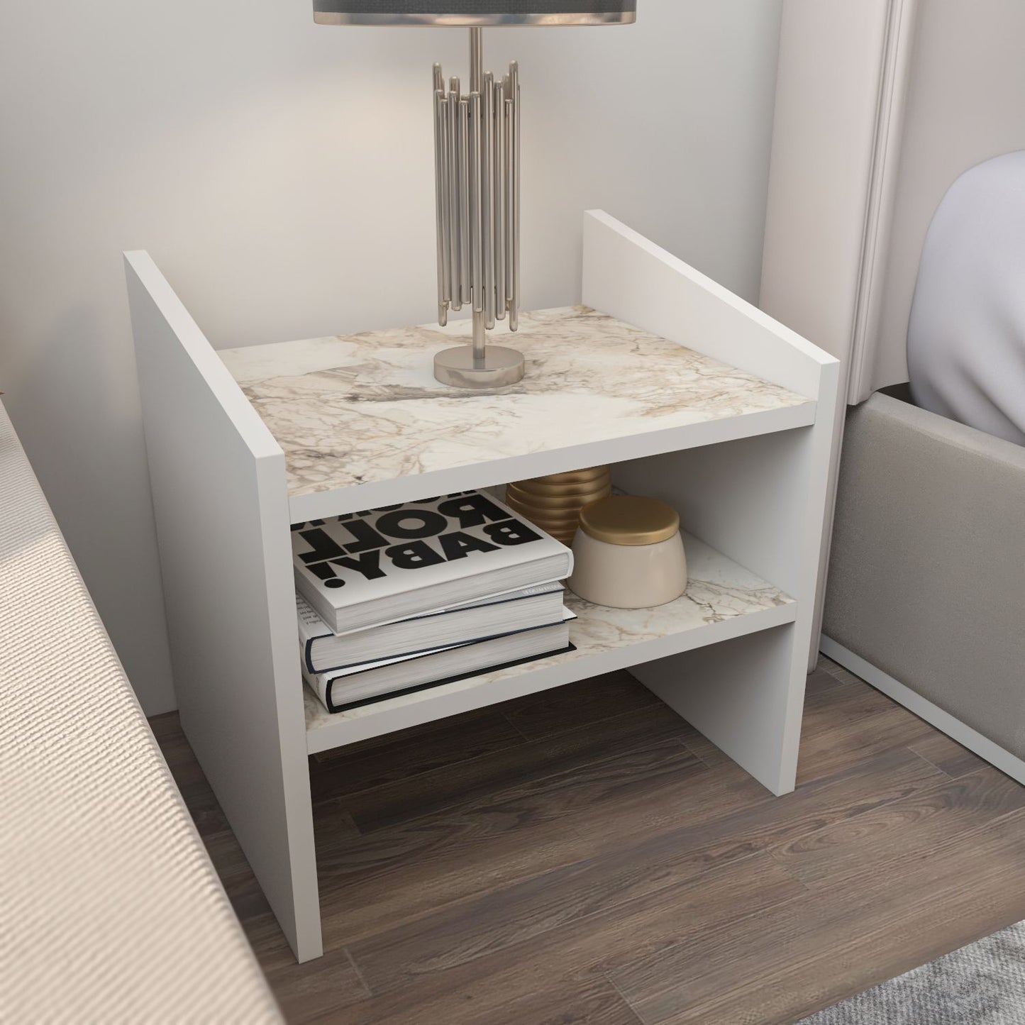 Κομοδίνο Βοηθητικό Τραπεζάκι 38,6x55,8x10,8 εκ. | 875ZNA3426