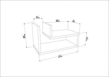 Κομοδίνο Βοηθητικό Τραπεζάκι 25,6x55,8x9,2 εκ. | 875ZNA3433